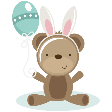 Bear With Bunny Ears Svg Scrapbook File Bear Svg File - Cute Fourth Of July Clipart (432x432), Png Download