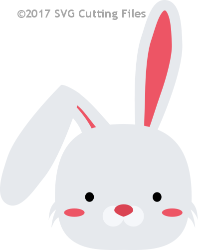 Simple Bunny Head - Bunny Head Cartoon Png (397x500), Png Download