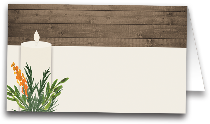 Rustic Greenery Wedding Place Card - Wedding (900x900), Png Download