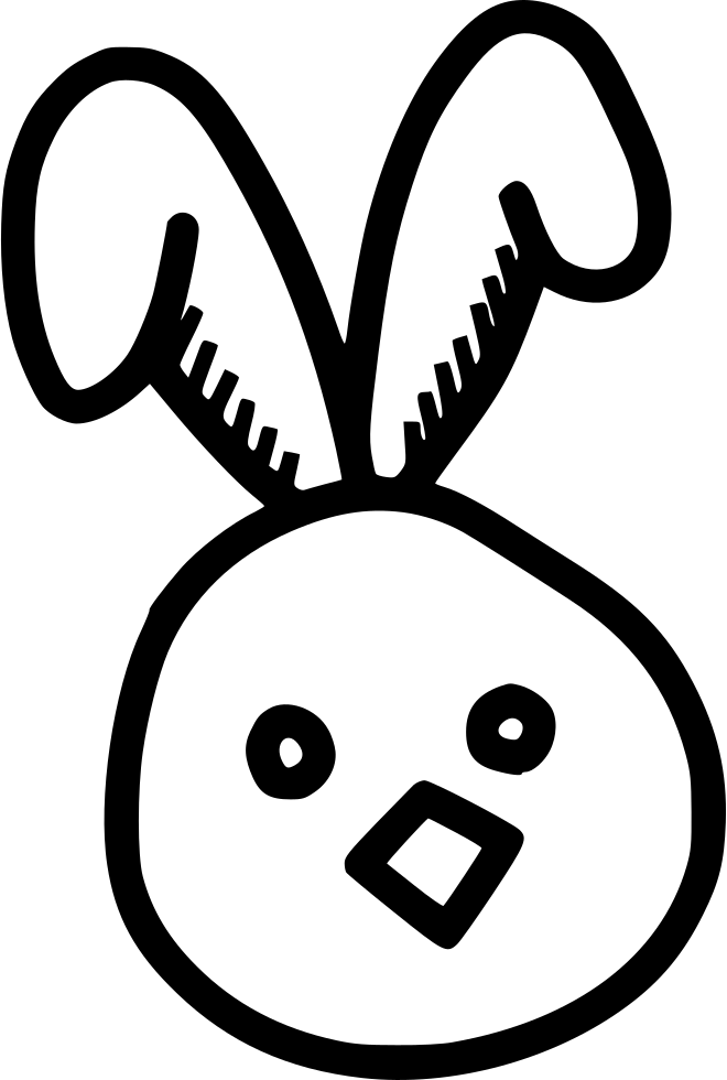 Chicken Bunny Ears Cute Chickling Rabbit Comments - Vector Graphics (660x980), Png Download