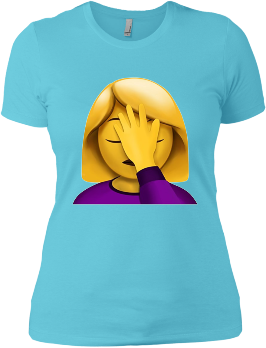 Facepalm Emoji T-shirt - Shirt (1155x1155), Png Download