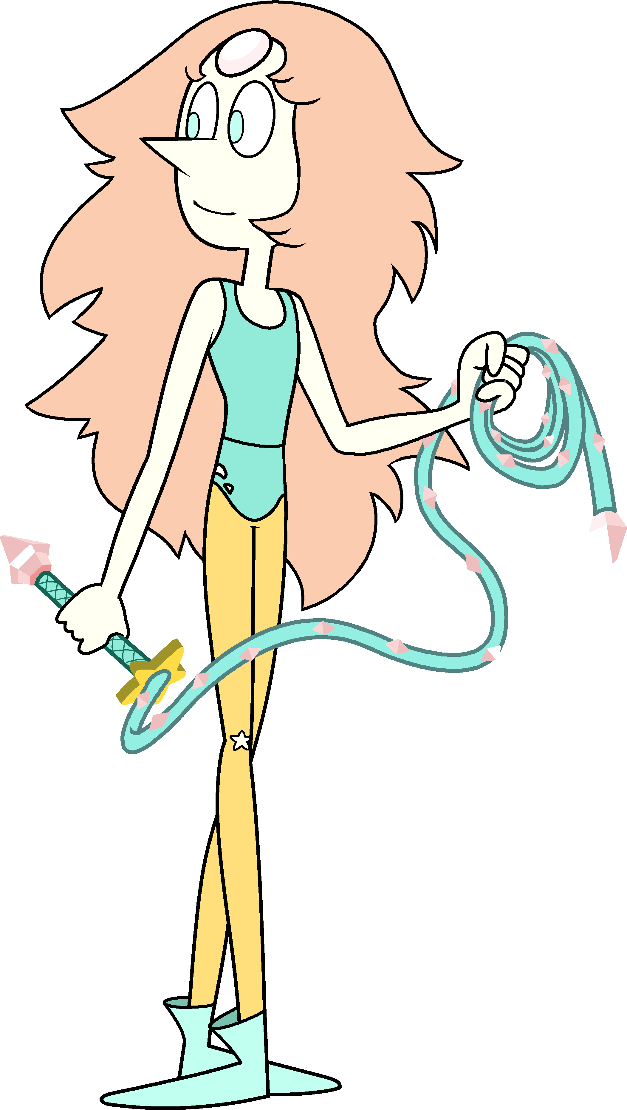 Pearl As Amethyst Whip Deko Kun - Steven Universe Pearl Whip (2994x4071), Png Download