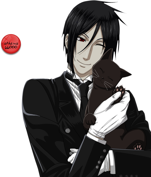 Chicos Anime Png - Sebastian Michaelis Png (700x700), Png Download
