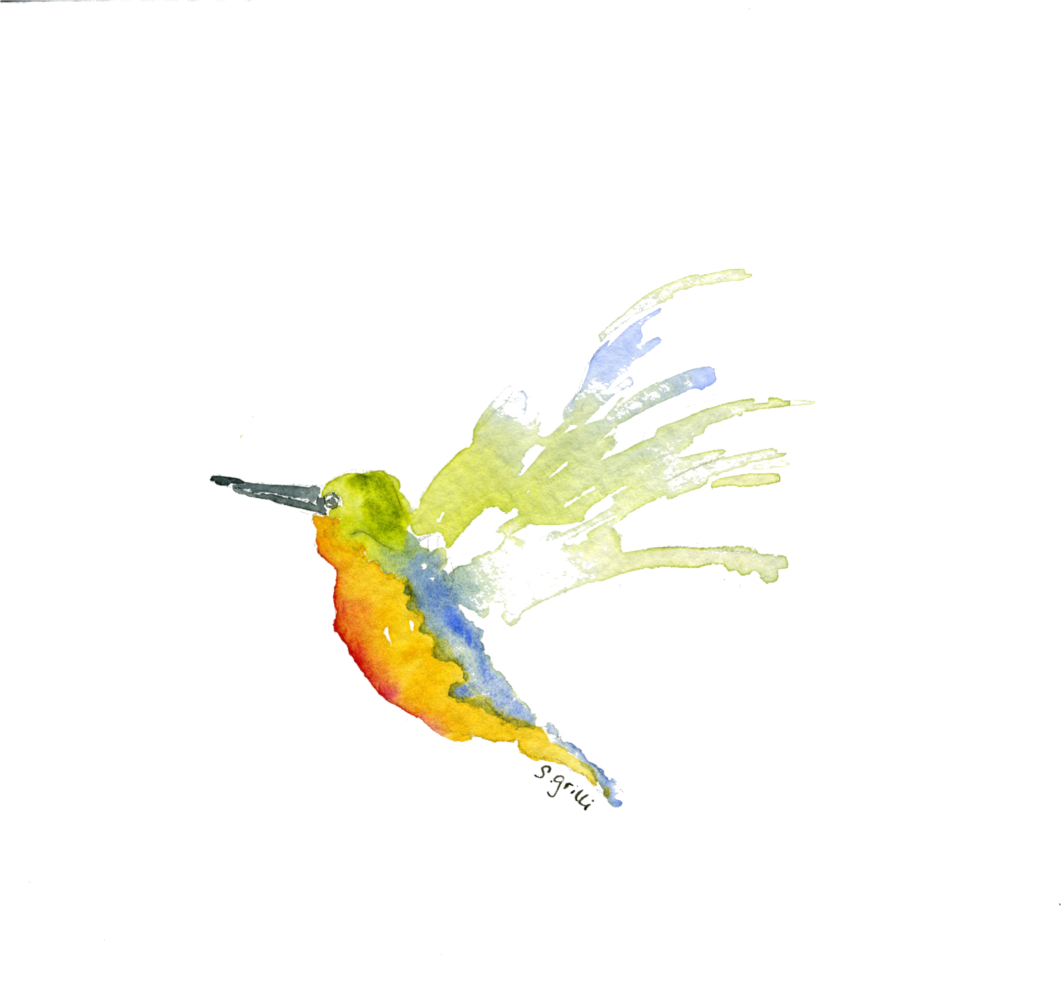 Home>note Cards>summer Theme Note Cards - Hummingbird (2140x2170), Png Download