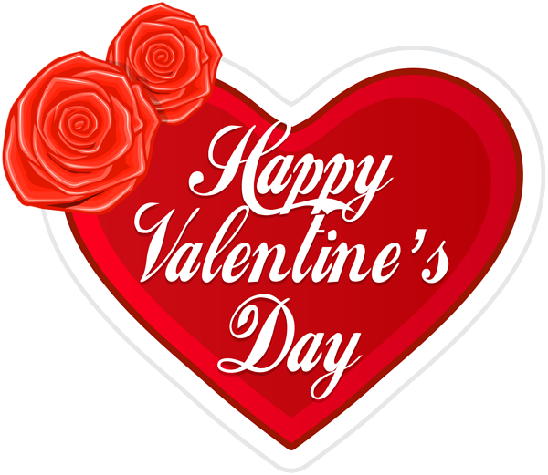 Happy Valentine's Day In Red Heart - Valentine Day Png (400x400), Png Download