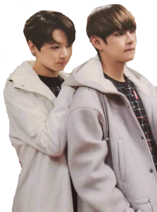 6 - Jungkook And Kim Taehyung (500x674), Png Download