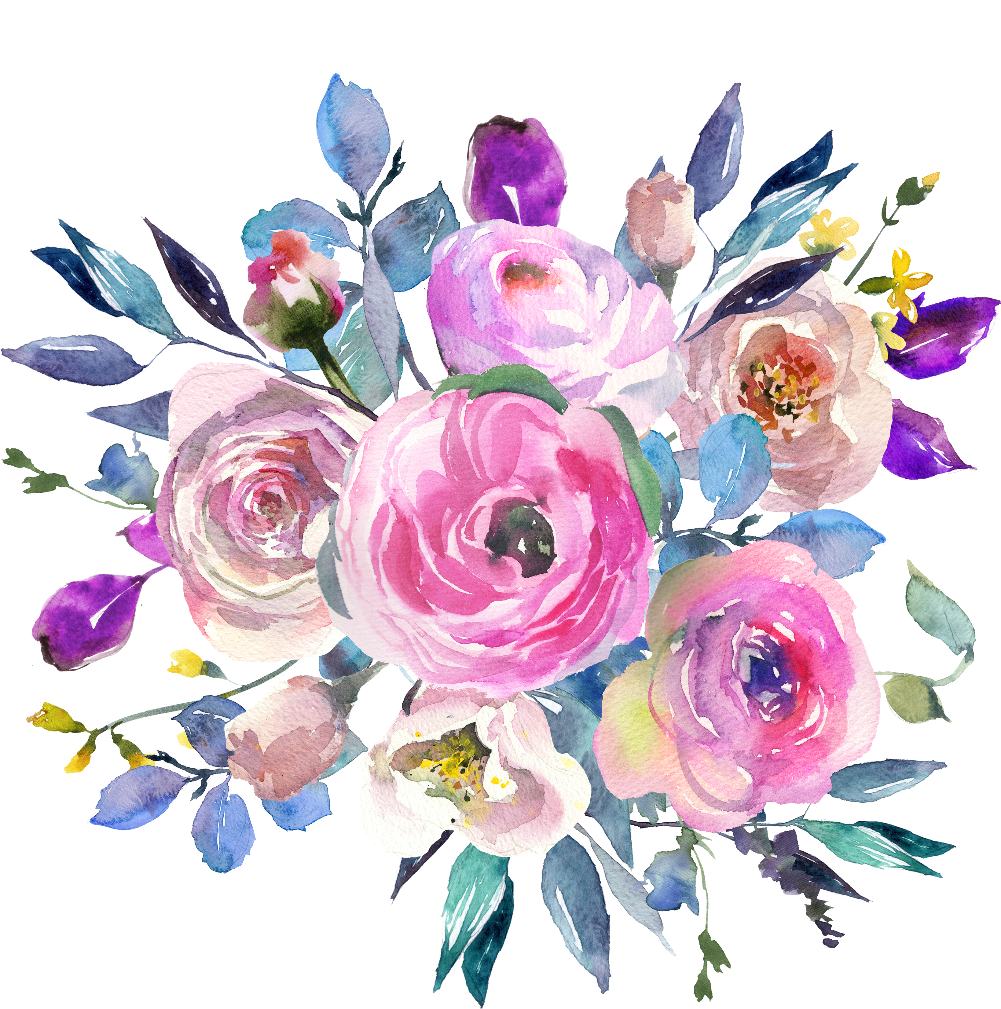 Convite De Aniversario 40 Anos Floral (3600x3600), Png Download