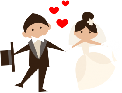 Download Honeymoon Free Png Transparent Image And Clipart - Cartoon Wedding Couple Png (400x400), Png Download