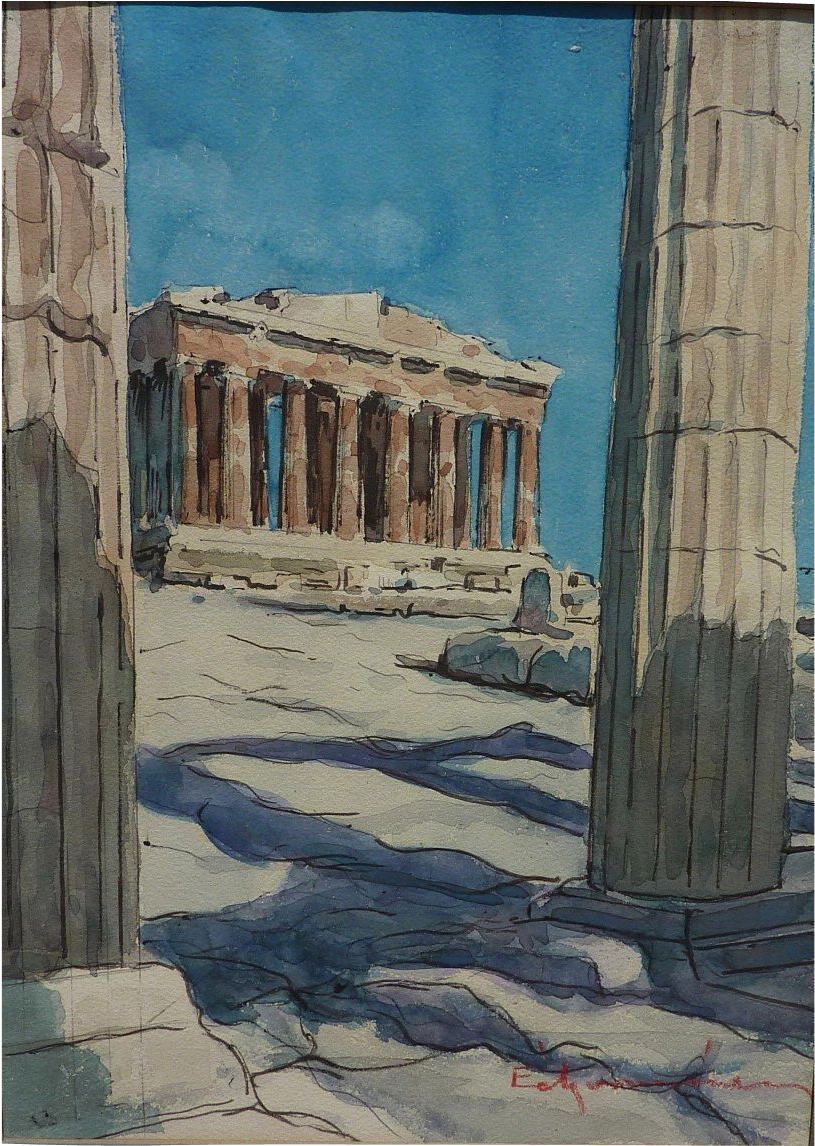 Popular Images - Watercolor Acropoli (1145x1145), Png Download