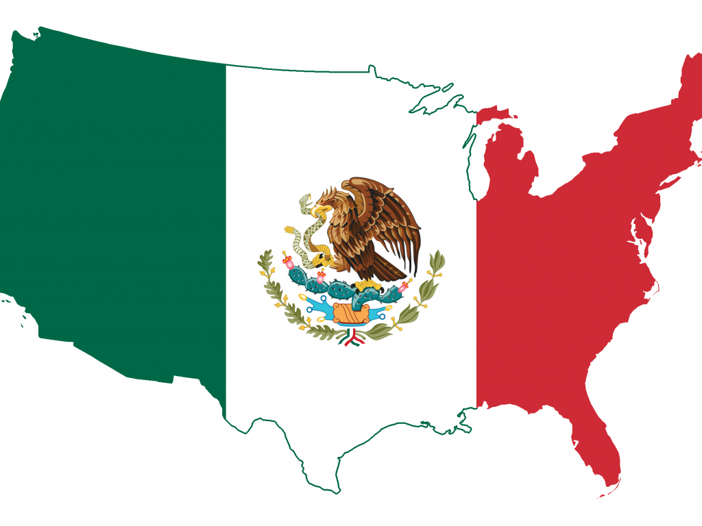 Download United States Mexico Map - Interesting Facts About Mexico (1024x768), Png Download