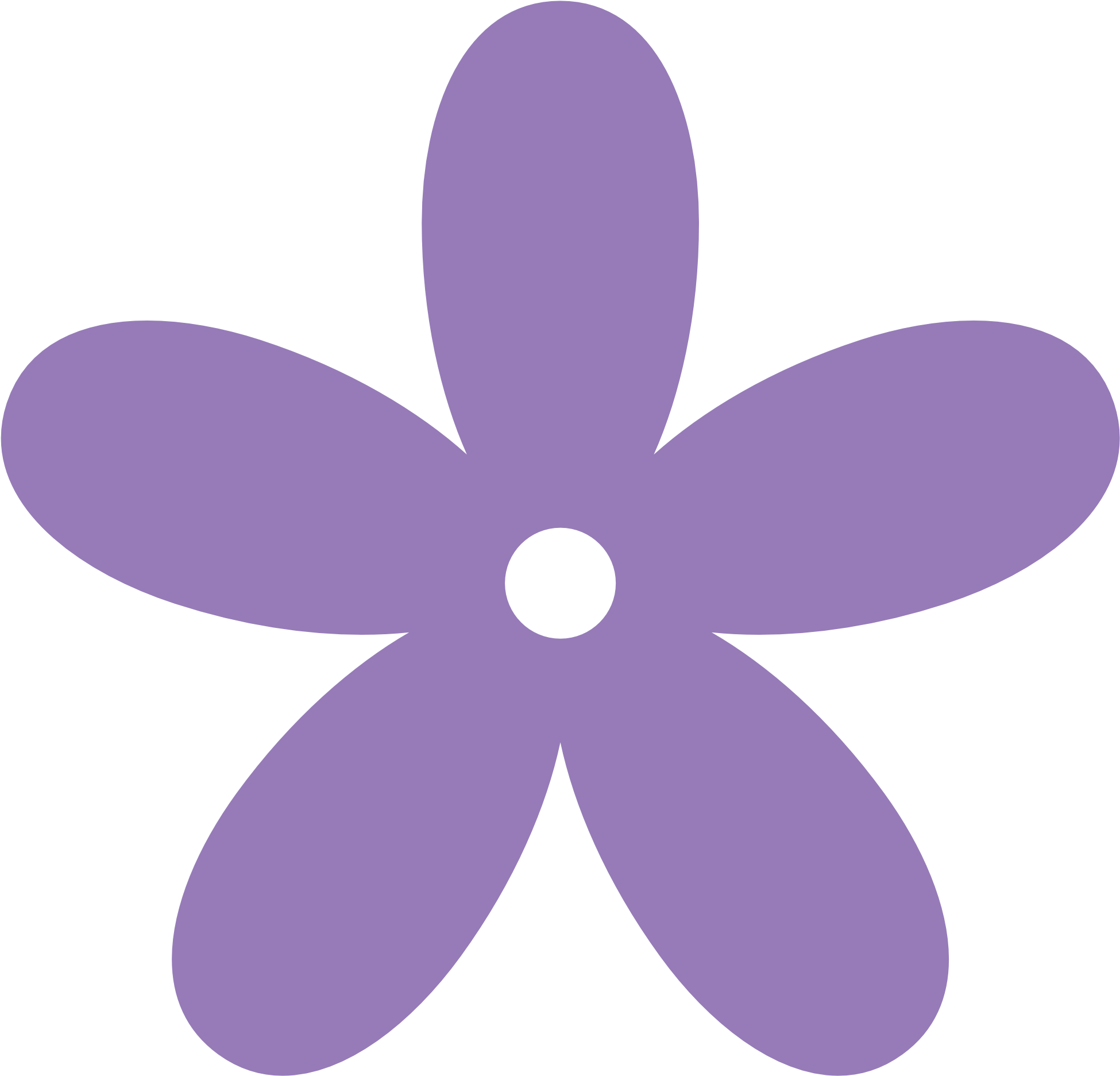 Purple Flower Clip Art - Pink Flower Clipart (1969x1952), Png Download