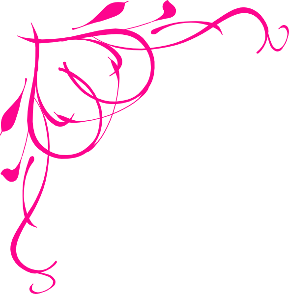 Valentine Clipart Border - Pink Wedding Design Border (588x599), Png Download