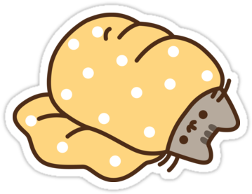 "pusheen Burrito" Stickers By Reun - Pusheen Cat A Burrito (375x360), Png Download