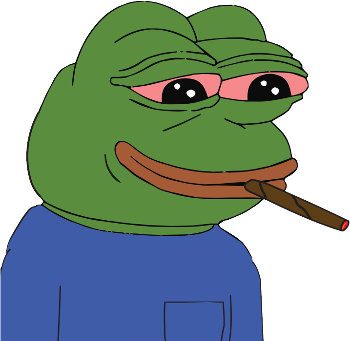 Stoned Pepe - Pepe The Frog Blunt (800x800), Png Download