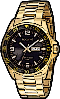 Gold Watch - Mens Accurist Chronograph Watch Mb1042n (472x472), Png Download