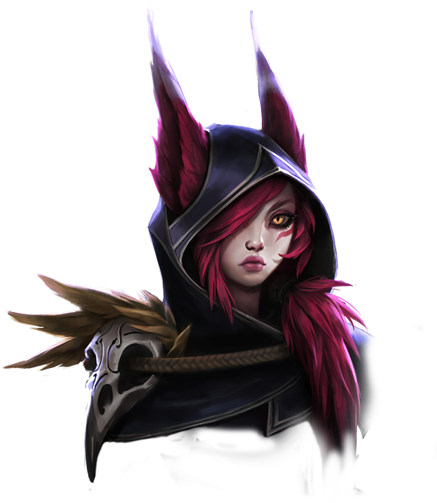Xayah Portrait Hd Wallpaper Artwork League Of Legends - League Of Legends Xayah Memes (634x730), Png Download
