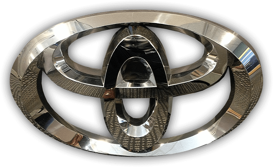 Custom Polished Stainless Steel Toyota Logo - Emblem (1000x1000), Png Download