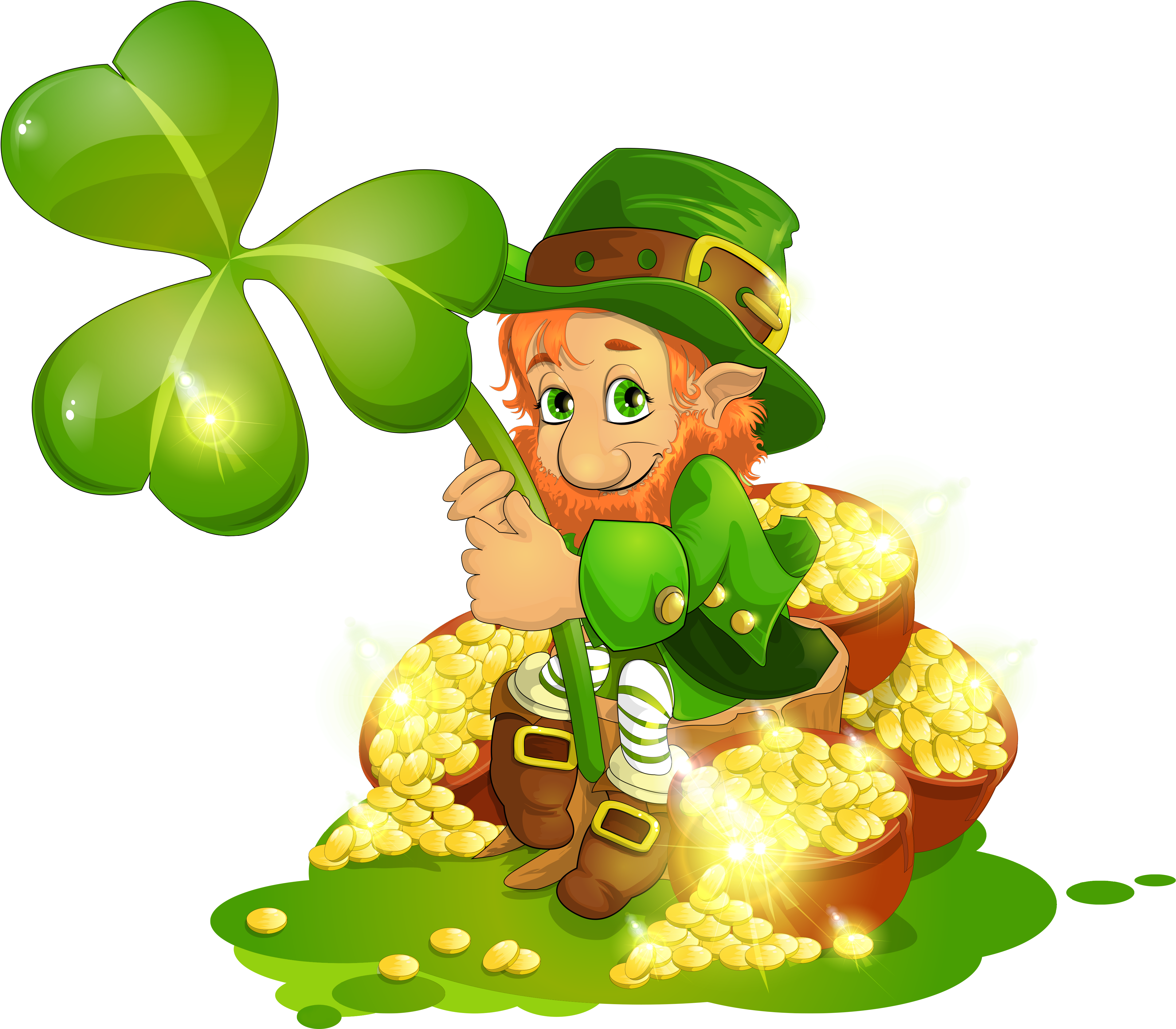 Leprechaun Pot Of Gold Saint Patrick S Day Leprechaun - San Patrick Day 2018 (600x522), Png Download