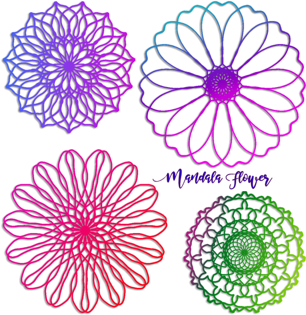 Mandala Flower Pack, Mandala Flower Pack, Rainbow, - Color (360x360), Png Download