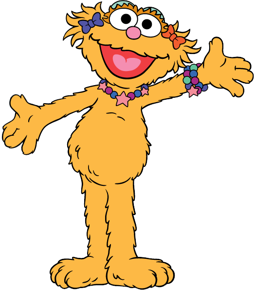 Sesam Street Clipart Zoey - Sesame Street Characters Clipart (522x596), Png Download