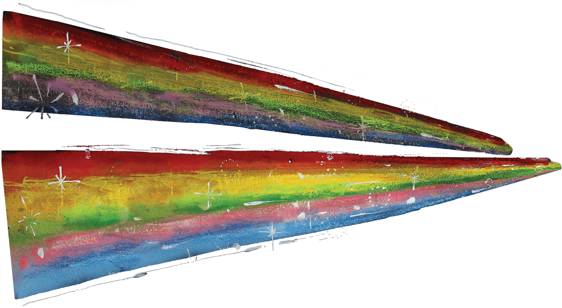 Move And Resize Your Photo Place The Rainbow Over Your - Painting (2000x1078), Png Download