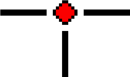 Transparent Crosshair Pixel - Cross (610x410), Png Download