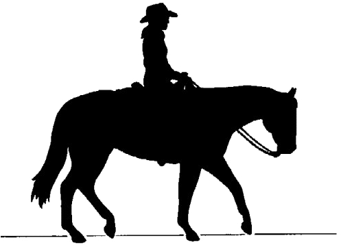 Cowboy Png Transparent Image - Horse And Rider Silhouette (500x378), Png Download