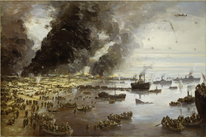 Photo - History - Com - Withdrawal From Dunkirk Painting (963x750), Png Download