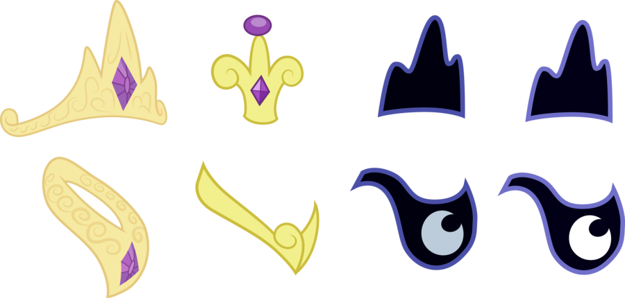 Mlp Princess Luna Crown - Mlp Princess Celestia Crown (900x430), Png Download