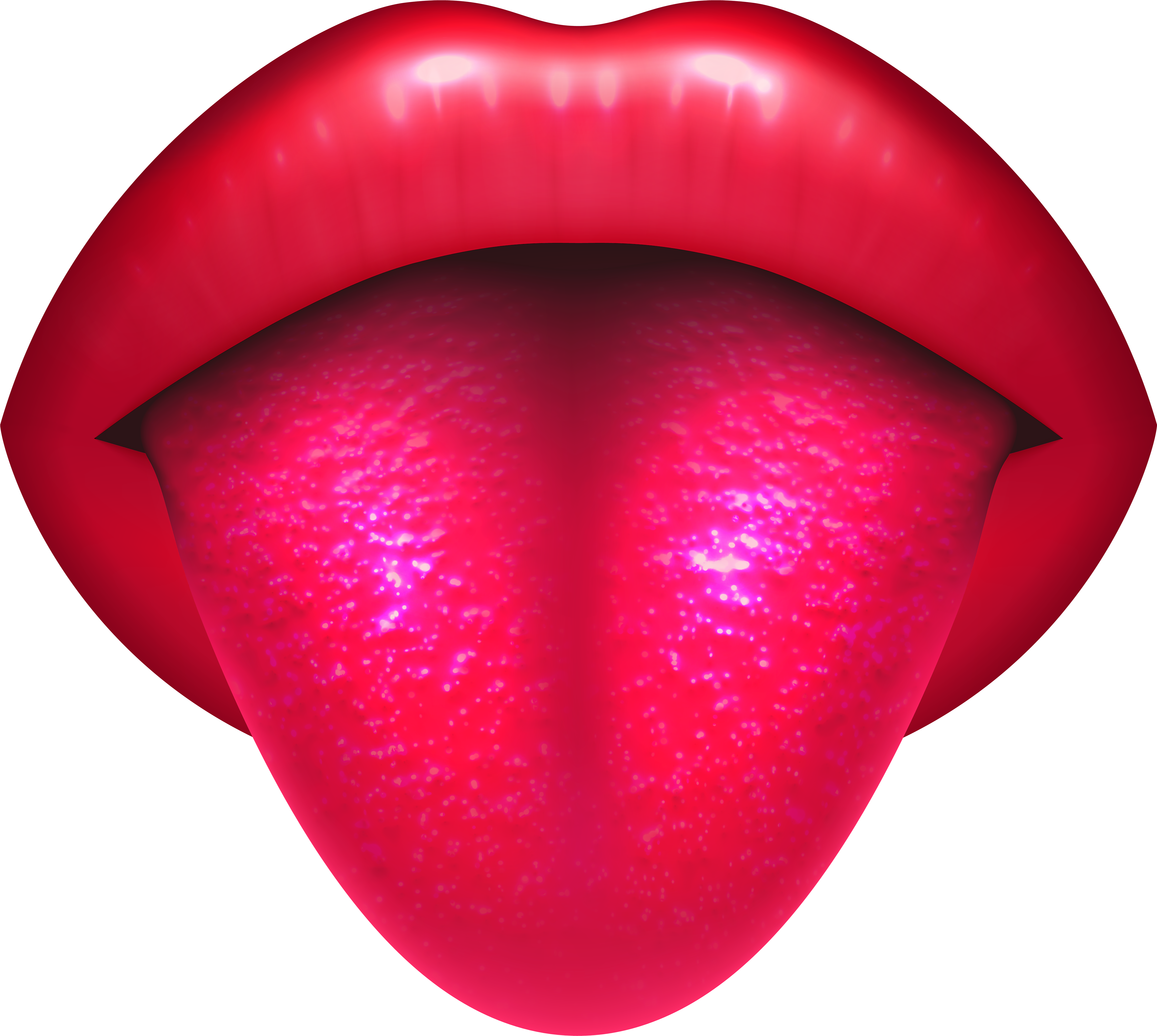 Mouth With Protruding Tongue Png Clip Art - Tongue (6000x5398), Png Download
