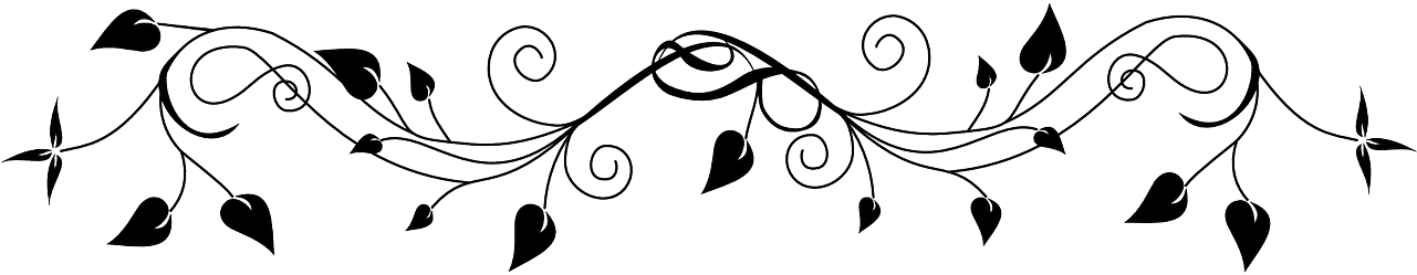 Black Leaf Border - Border Flower Black And White Png (1280x640), Png Download