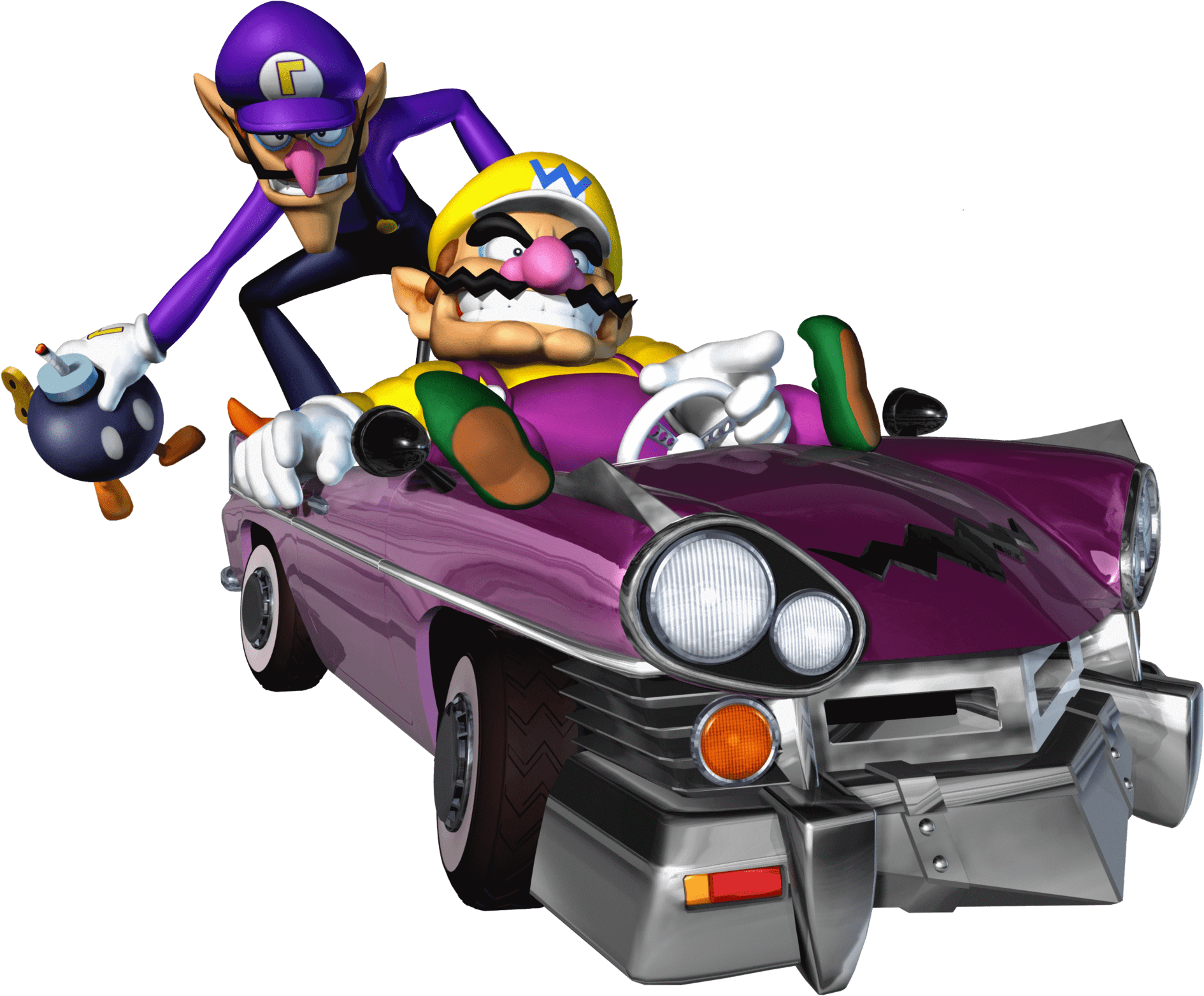 Wario And Waluigi (2000x1589), Png Download