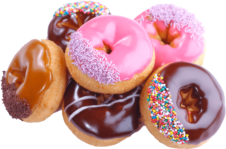 Stack Of Donuts - Kind Of Sweet Food (724x477), Png Download