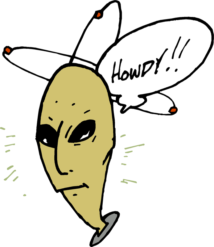 These Eighties Retro Alien Clip Art Images Are A Lot - Clip Art (694x800), Png Download