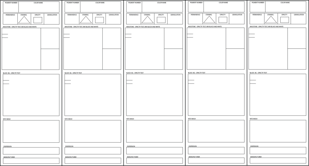 Gouache Swatch Template - Number (1000x539), Png Download