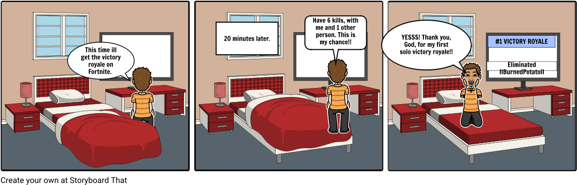 The Victory Royale - Bedroom (1164x385), Png Download