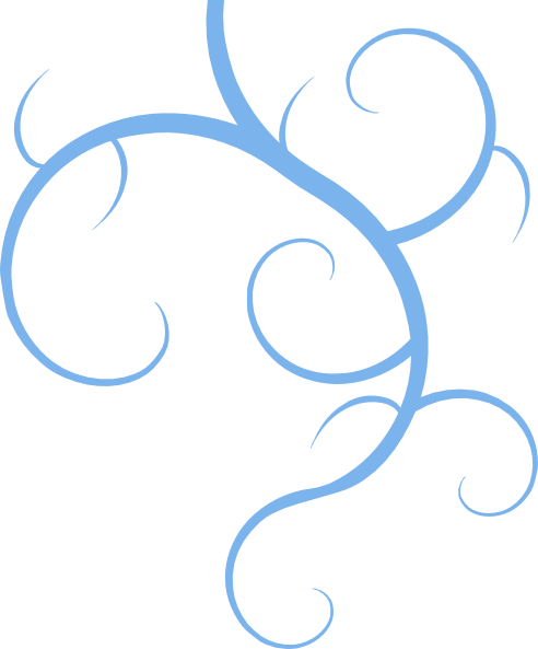 Blue Swirls Svg Clip Arts 492 X 593 Px (492x593), Png Download