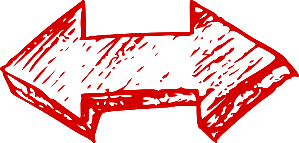 Free Download - Double Arrow Hand Drawn (1000x480), Png Download