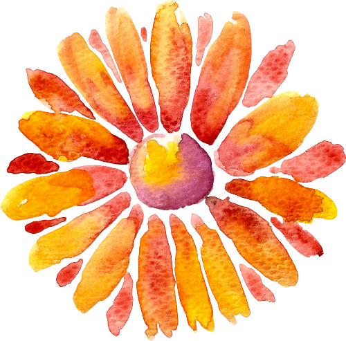 Art Watercolor Transparent Flower - Sticker (500x493), Png Download