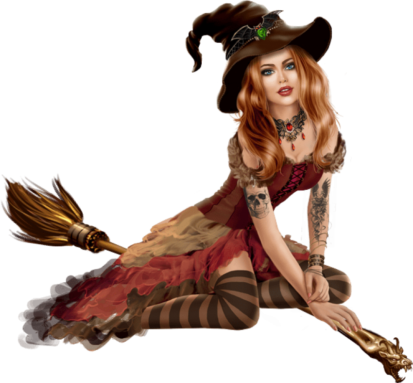 Free Png Witch Png Images Transparent - Wünsche Euch Einen Guten Flug (850x787), Png Download