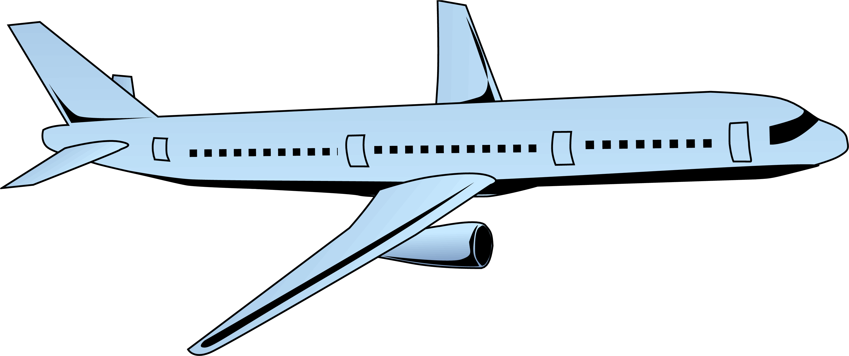 Image Royalty Free Airplane Clipart No Background Physic - Airplane Clip Art (2400x1009), Png Download