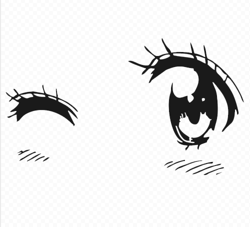 Anime Eyes Decal - Sticker (500x454), Png Download