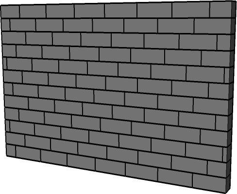 Sketchup Breeze Blocks Wall - Wall Sketchup (488x400), Png Download