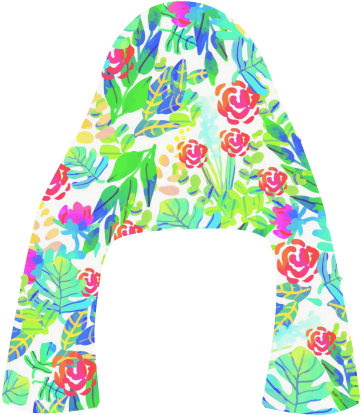 Cute Tropical Watercolor Flowers Apus Slip-on Microfiber - Cafepress Jungle Watercolor Flowers F Full/queen Duvet (500x500), Png Download