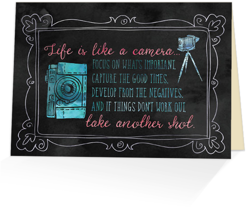 This Fun Card Features Watercolor Graphics And A Cute - Blackboard (498x498), Png Download