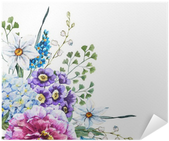 Cornflower Drawing Watercolor - Hand Drawn Watercolor Flowers (400x400), Png Download