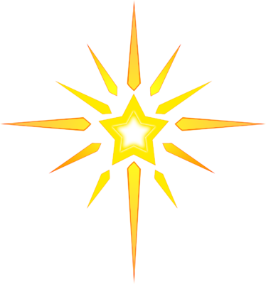 Christmas Star Clip Art - Star Of Bethlehem Clipart (374x400), Png Download