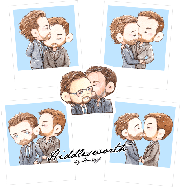 Hiddlesworth Kiss - Love (635x667), Png Download