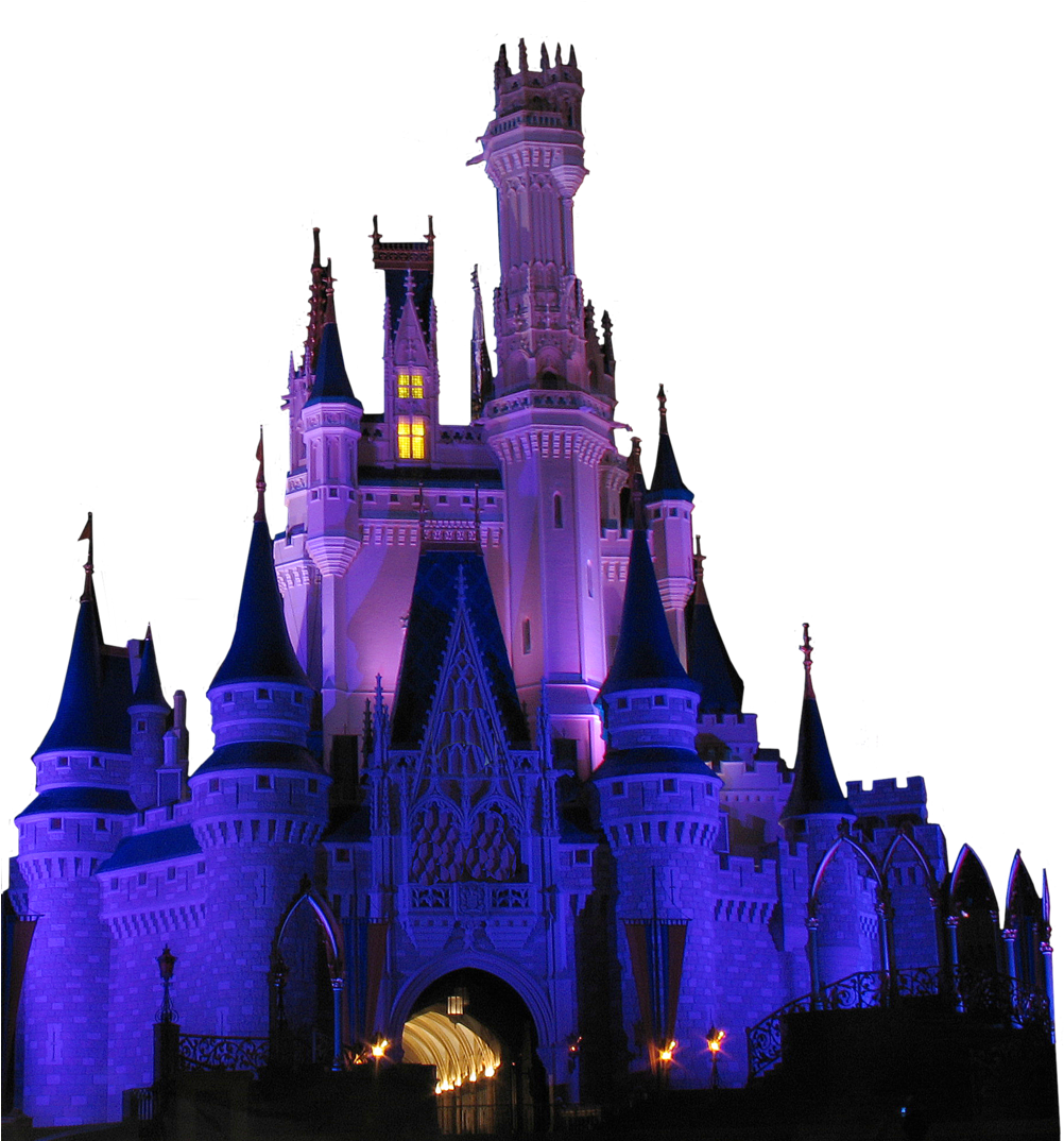 Cinderella Castle Night Bkgrem By Wdwparksgal - Disney Castle No Background (1024x1107), Png Download