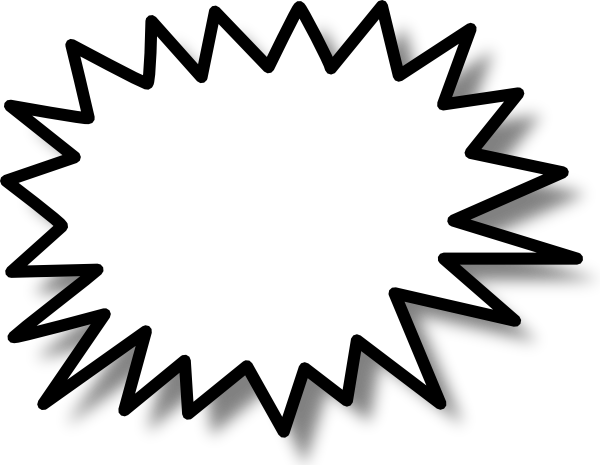 Clip Art Royalty Free Stock Clip Art Outline Panda - Star Burst Clip Art (600x465), Png Download